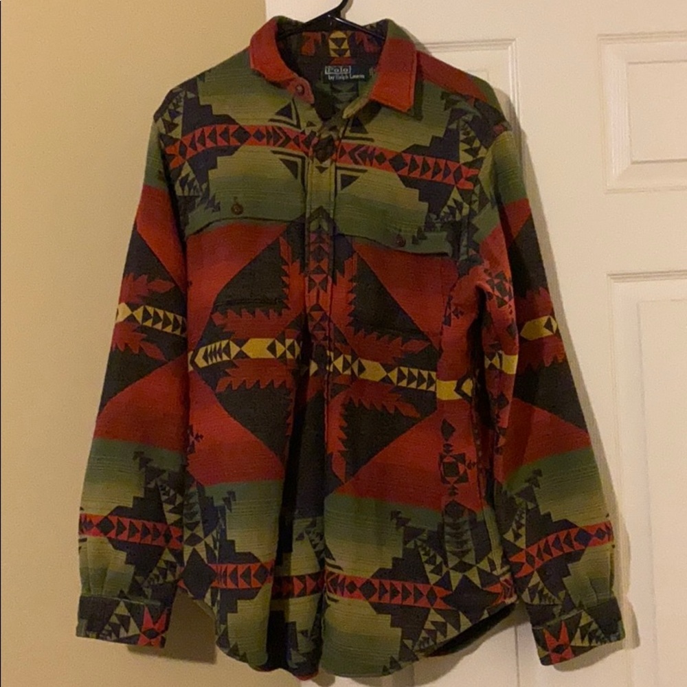 Vintage Polo Ralph Lauren Aztec Navajo Button Up